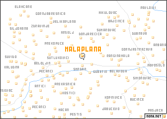 map of Mala Plana