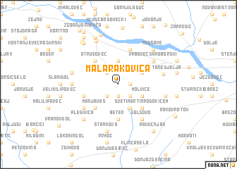 map of Mala Rakovica