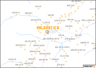 map of Mala Rečica