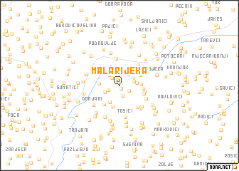 map of Mala Rijeka