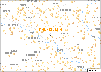 map of Mala Rijeka