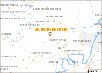 map of Malāshīyeh-ye Seh