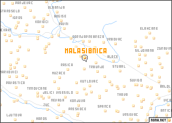 map of Mala Sibnica