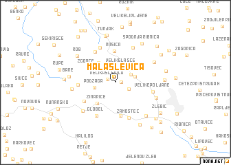 map of Mala Slevica