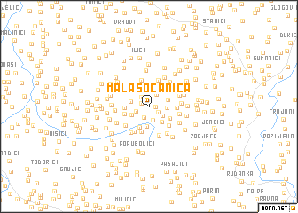 map of Mala Sočanica