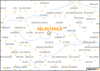 map of Mala Strmica