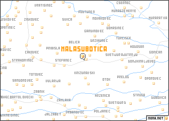 map of Mala Subotica