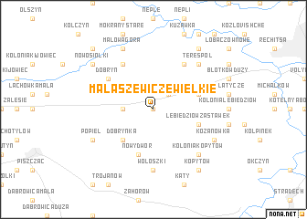 map of Małaszewicze Wielkie
