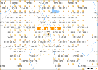 map of Mālatinagar