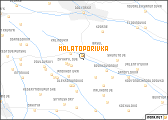 map of Mala Toporivka