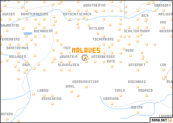 map of Mala Ves