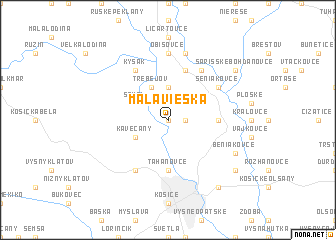 map of Malá Vieska