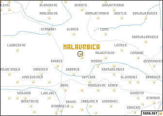 map of Mala Vrbica