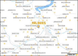 map of Mała Wieś