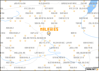 map of Mała Wieś