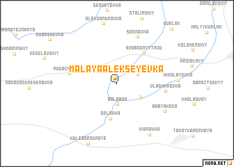 map of Malaya Alekseyevka