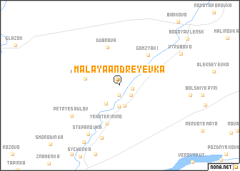 map of Malaya Andreyevka