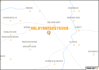 map of Malaya Andreyevka