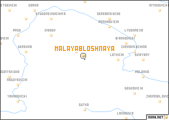 map of Malaya Bloshnaya