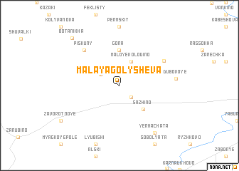 map of Malaya Golyshëva