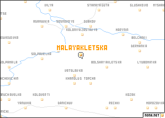 map of Malaya Kletska