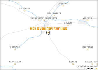 map of Malaya Kopyshevka