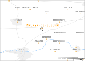 map of Malaya Koshelëvka