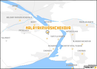 map of Malaya Krivoshchëkova