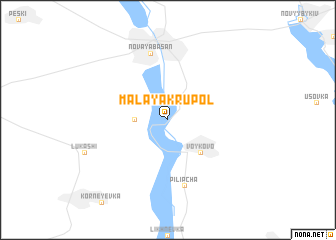 map of Malaya Krupolʼ