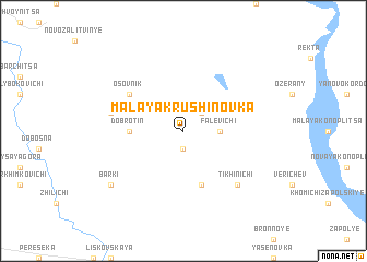 map of Malaya Krushinovka