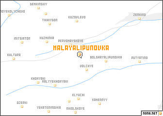 map of Malaya Lipunovka