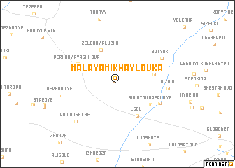 map of Malaya Mikhaylovka