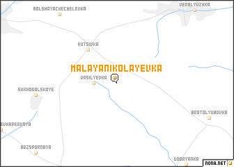 map of Malaya Nikolayevka