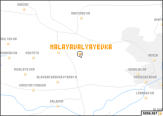 map of Malaya Valyayevka