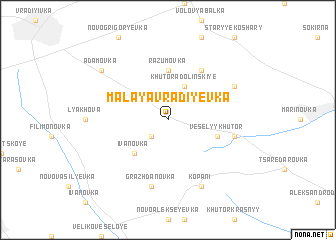 map of Malaya Vradiyevka