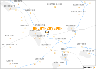 map of Malaya Zuyevka