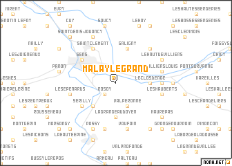 map of Malay-le-Grand