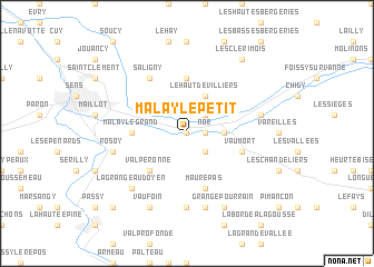 map of Malay-le-Petit