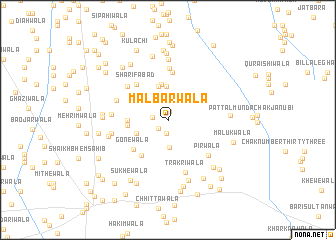 map of Malbārwāla