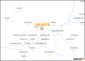 map of Malbaza