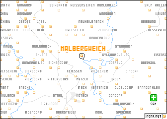 map of Malbergweich