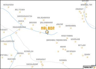 map of Mālbor