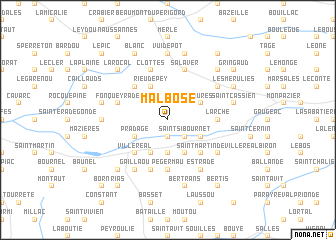 map of Malbose