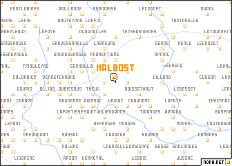 map of Malbost