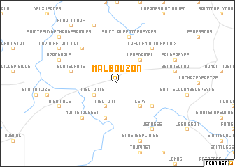 map of Malbouzon