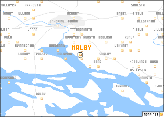 map of Mälby