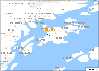 map of Mälby