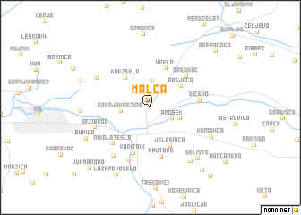 map of Malča