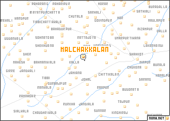 map of Māl Chak Kalān