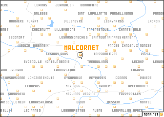 map of Malcornet